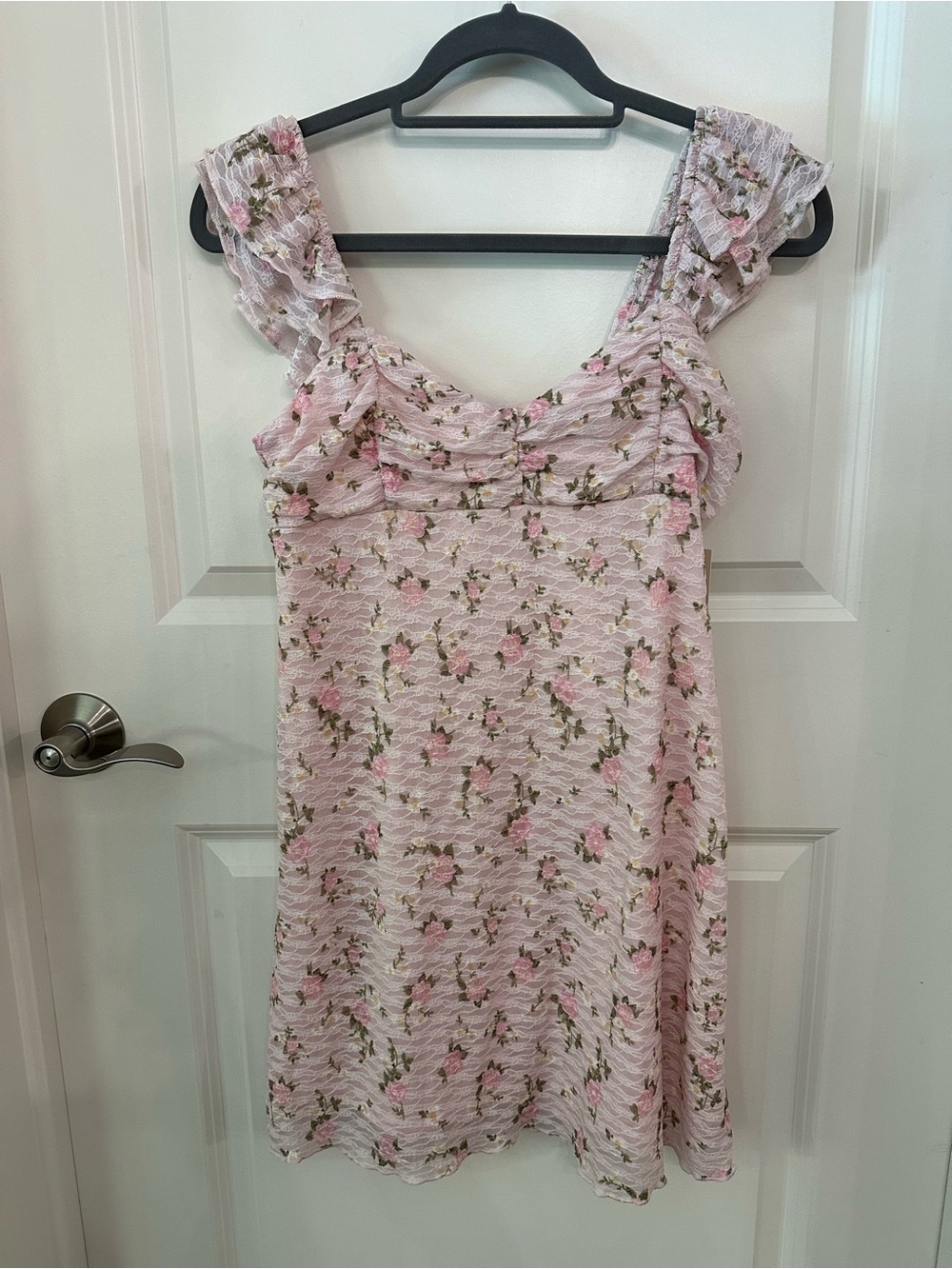 No Boundaries Pink Floral Mini Dress